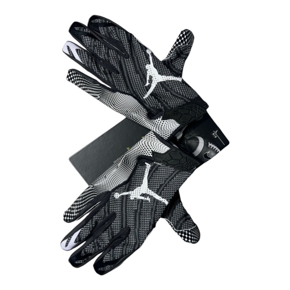 Nike Air Jordan Vapor Knit Football Gloves Black Size Large CJ9849-091 - Picture 3 of 4